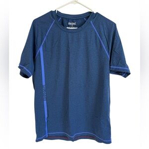 Rhone x Peloton Men’s Blue Moisture Wicking Work Out T Shirt, Size Large